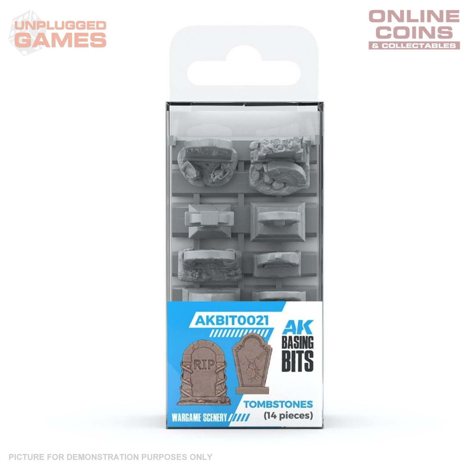 AK Interactive - Basing Bits - Tombstones - 14 Pieces
